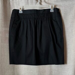 Banana Republic•elastic waist skirt•size 10•cotton blend•black•gathered/ruched